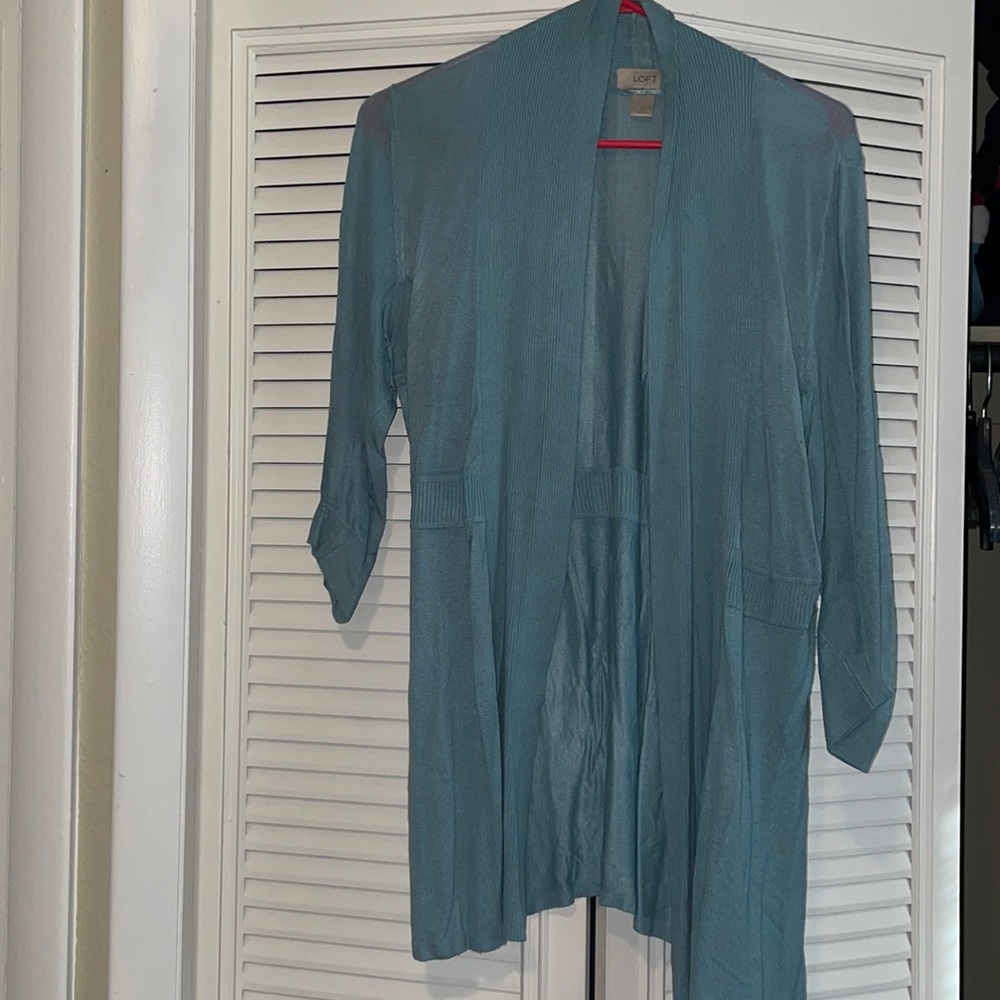 Loft Blue Open Cardigan
